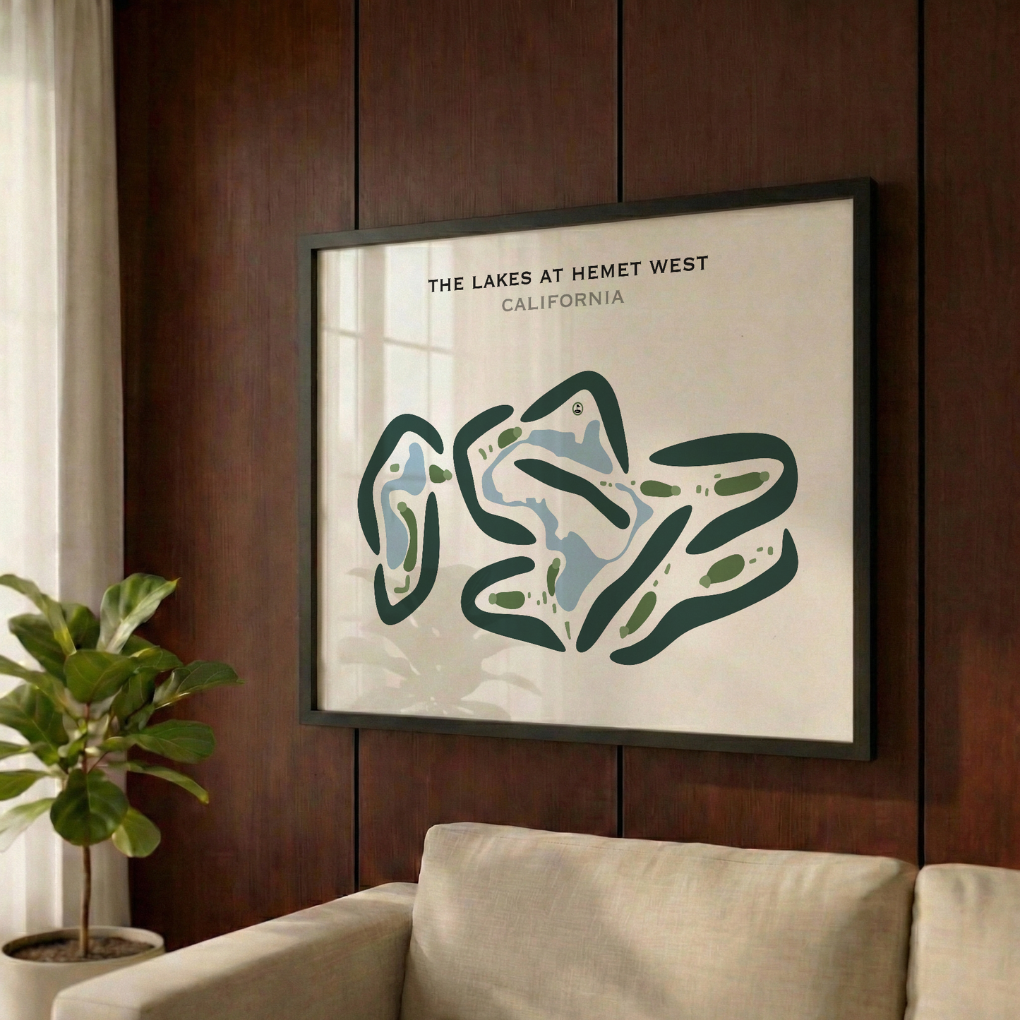 The Lakes at Hemet West, California - Printed Golf Courses