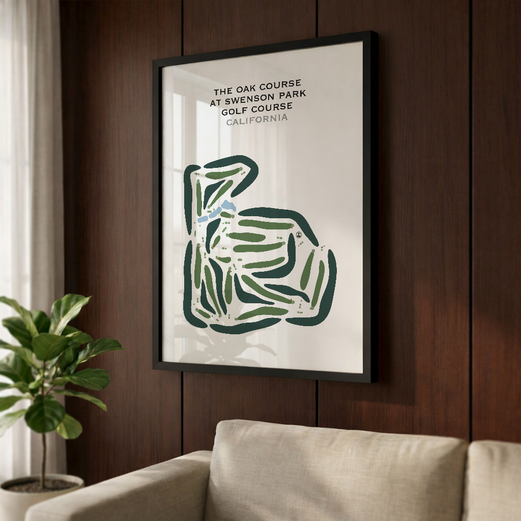 The Oak Course at Swenson Park Golf Course, California - Printed Golf Courses