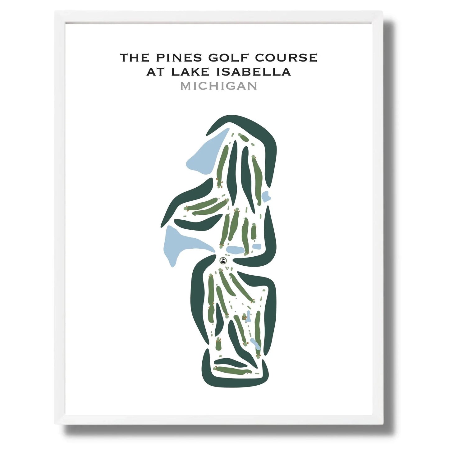 The Pines Golf Course At Lake Isabella, Michigan - Printed Golf Courses