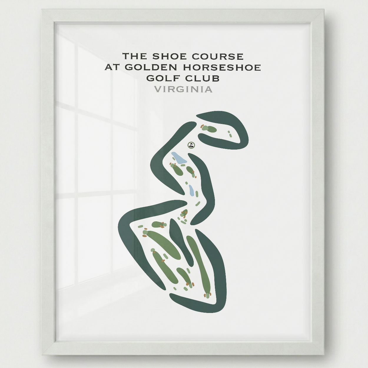 The Shoe Course at Golden Horseshoe Golf Club, Virginia - Printed Golf Courses