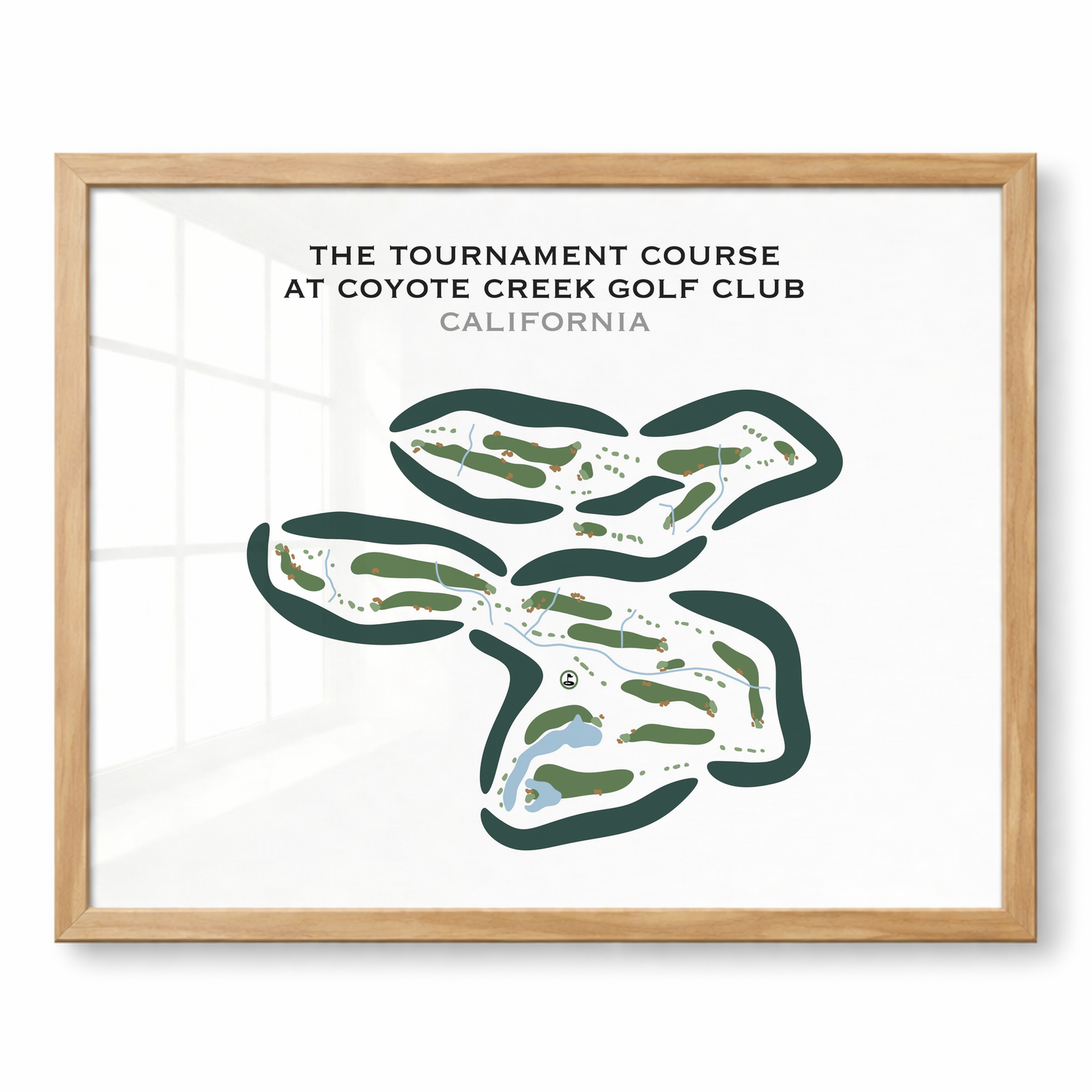 The Tournament Course at Coyote Creek Golf Club, California - Printed Golf Courses