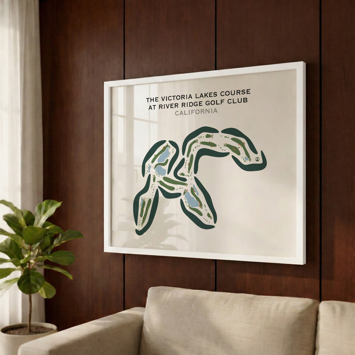 The Victoria Lakes Course at River Ridge Golf Club, California - Printed Golf Courses