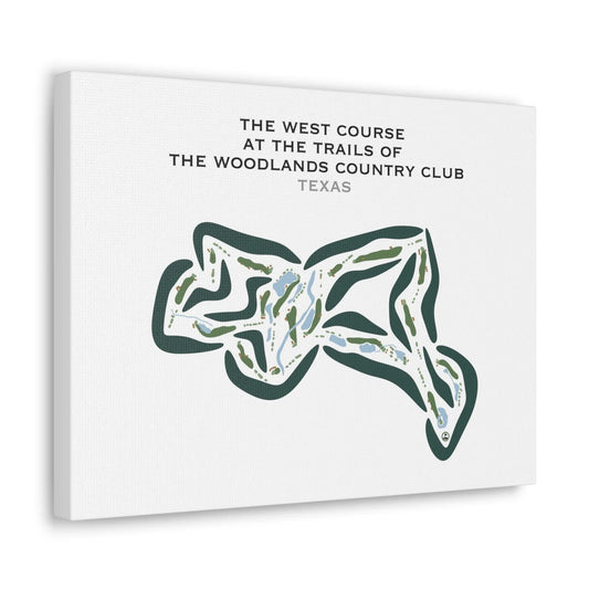 The West Course - The Golf Trails at The Woodlands, Texas - Printed Golf Courses