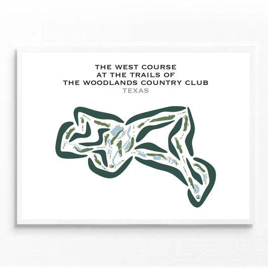 The West Course - The Golf Trails at The Woodlands, Texas - Printed Golf Courses
