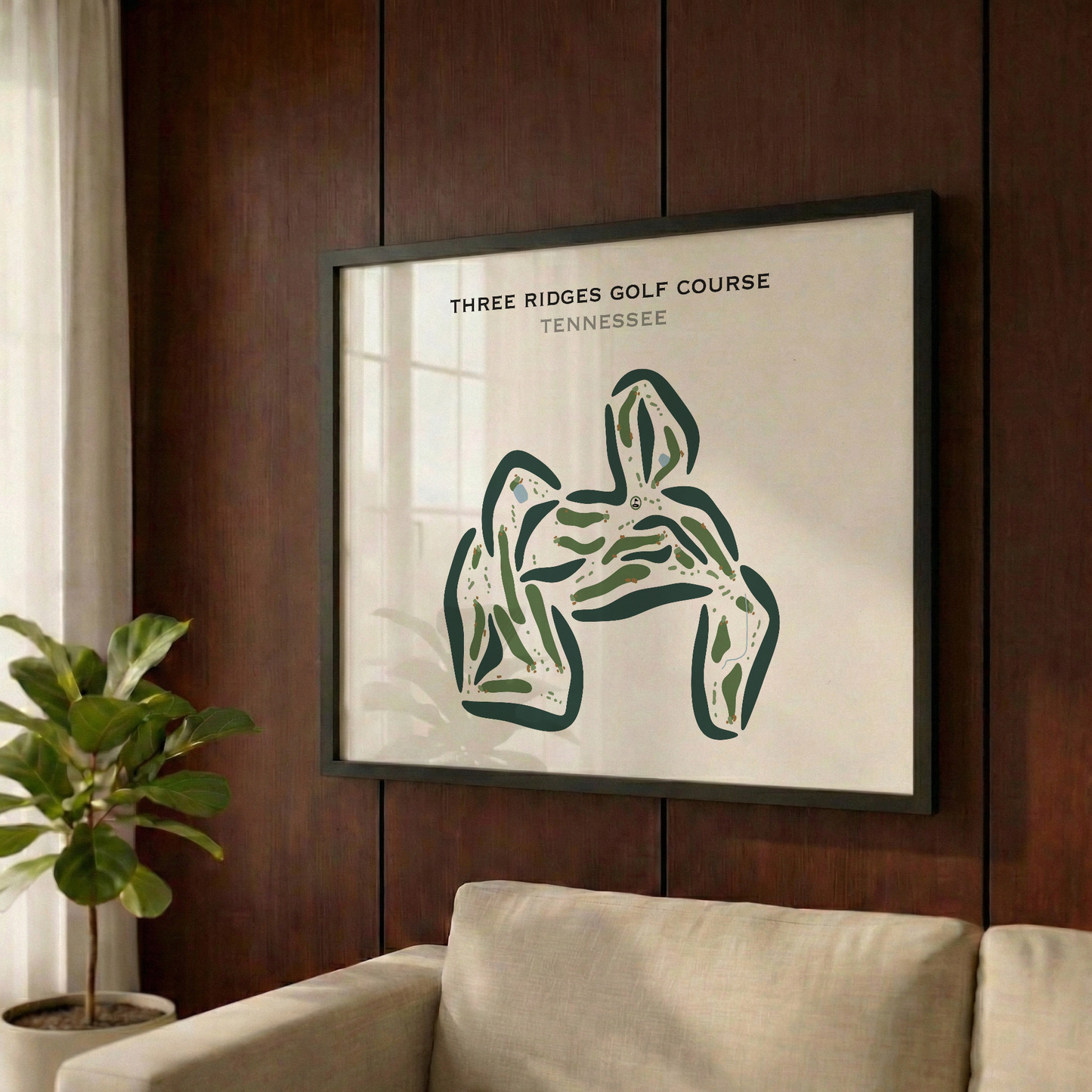 Three Ridges Golf Course, Tennessee - Printed Golf Courses