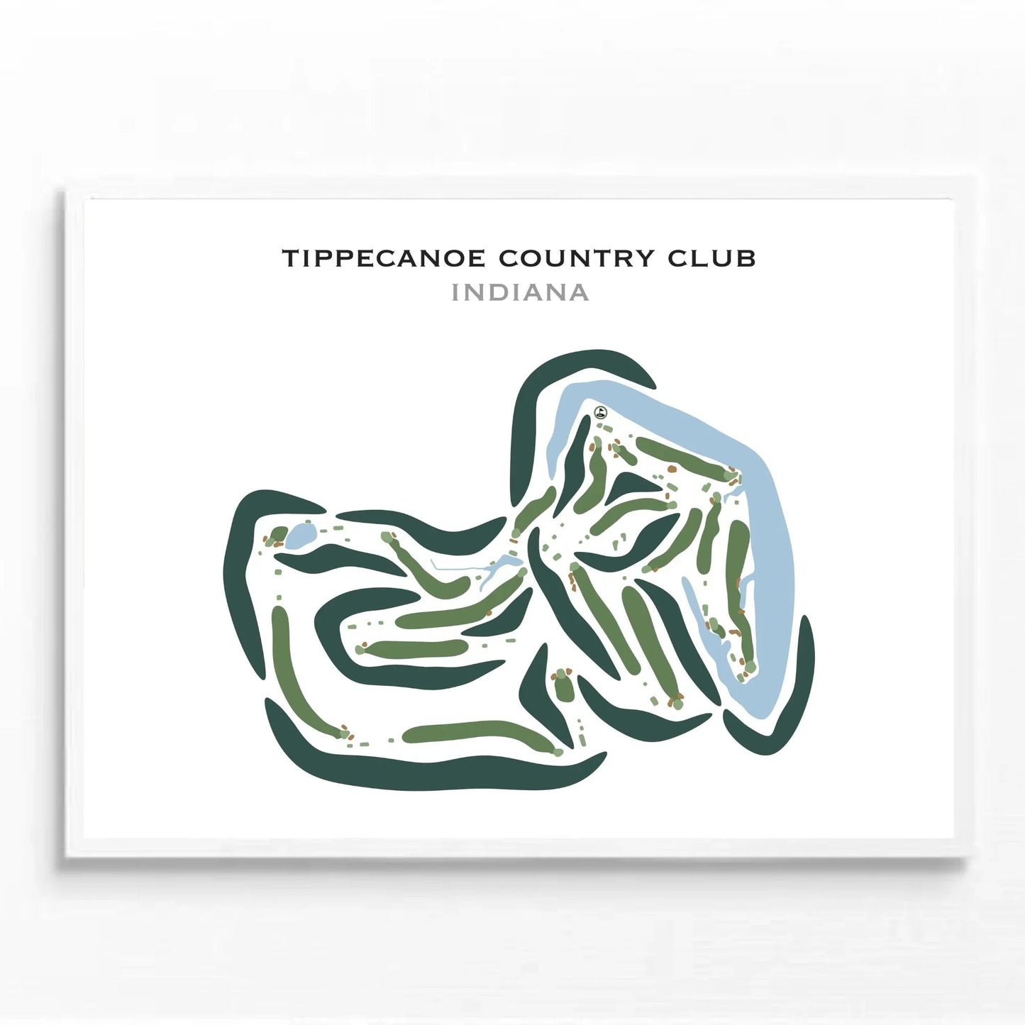 Tippecanoe Country Club, Indiana - Printed Golf Courses