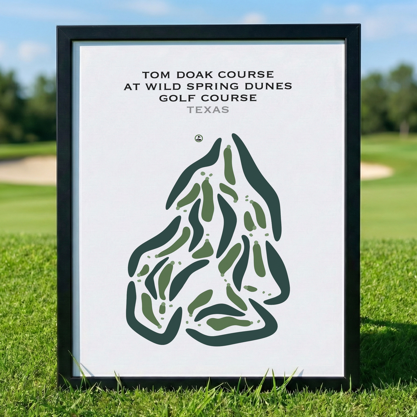 Tom Doak Course at Wild Spring Dunes Golf Course, Texas - Printed Golf Courses