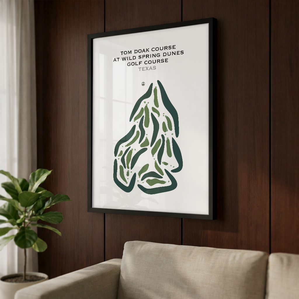 Tom Doak Course at Wild Spring Dunes Golf Course, Texas - Printed Golf Courses