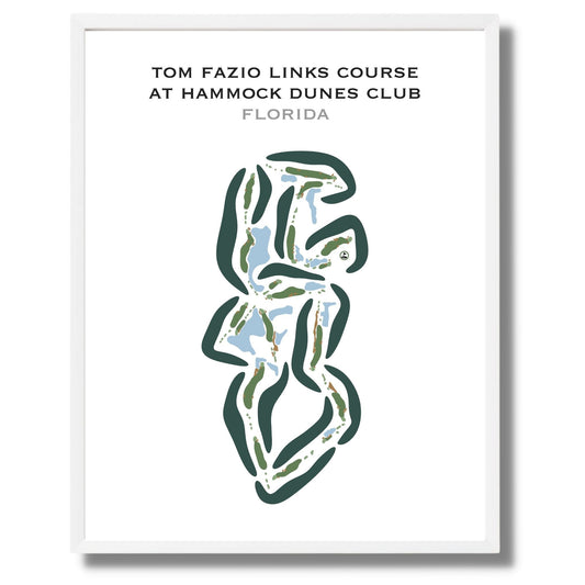 Tom Fazio Links Course at Hammock Dunes Club, Florida - Printed Golf Courses