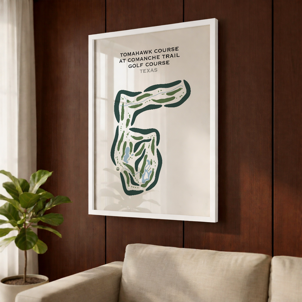Tomahawk Course at Comanche Trail Golf Course, Texas - Printed Golf Courses