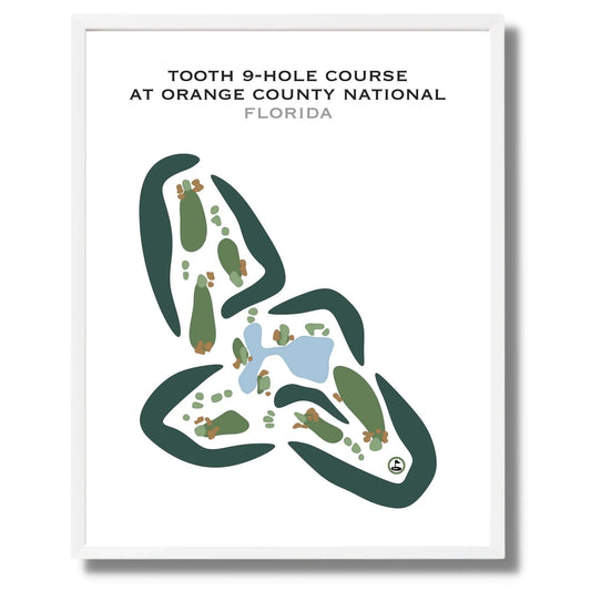Tooth 9-hole Course at Orange County National, Winter Garden, Florida - Printed Golf Courses