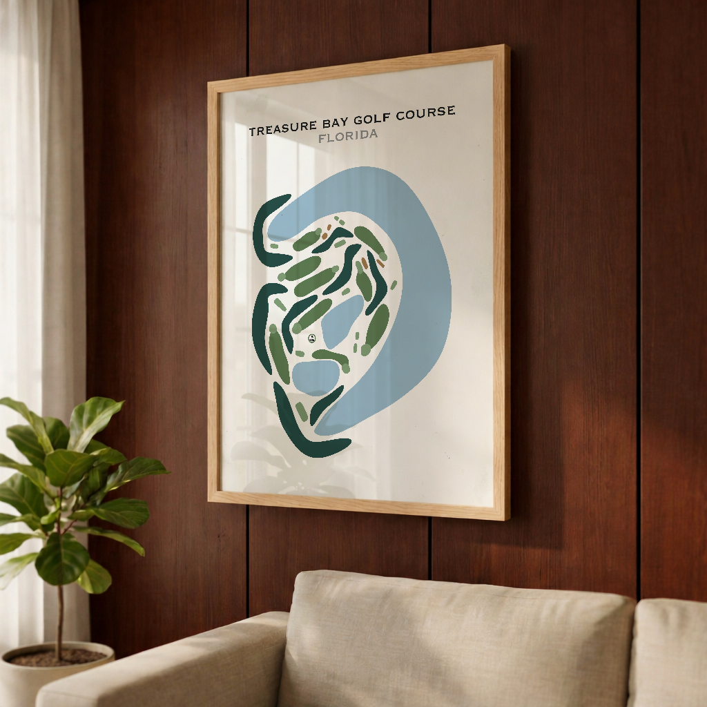 Treasure Bay Golf Course, Florida - Printed Golf Courses