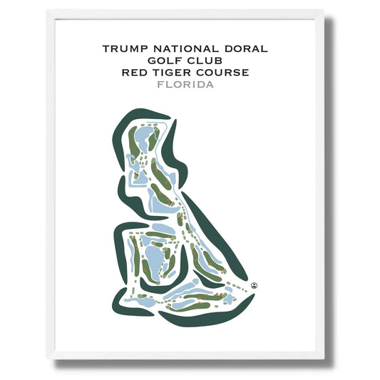 Trump National Doral Golf Club, Red Tiger Course, Florida - Printed Golf Courses