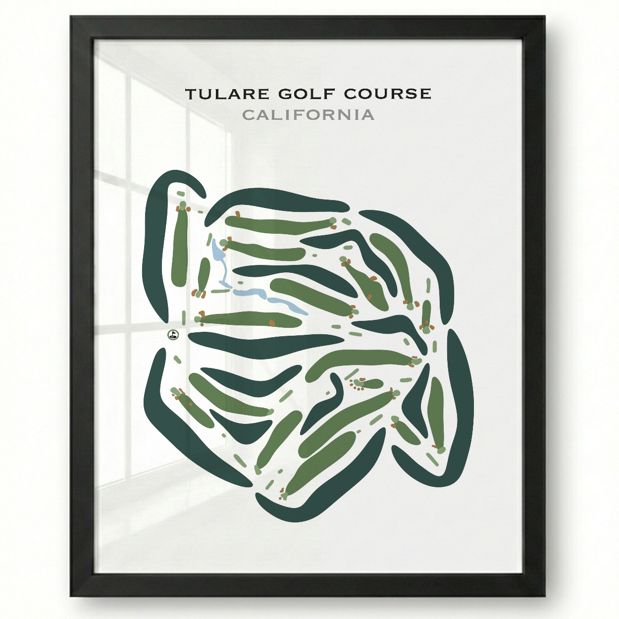 Tulare Golf Course, California - Printed Golf Courses