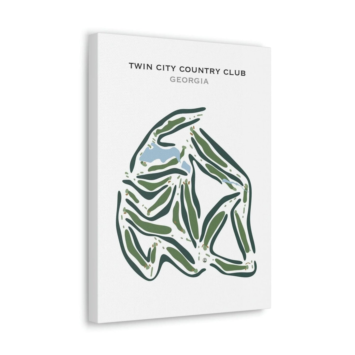 Twin City Country Club, Georgia - Printed Golf Course