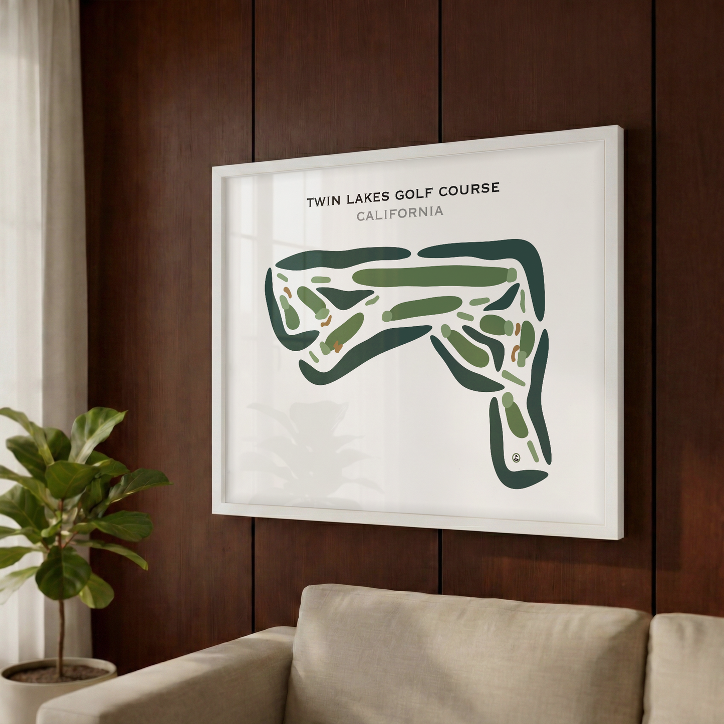 Twin Lakes Golf Course, California - Printed Golf Courses