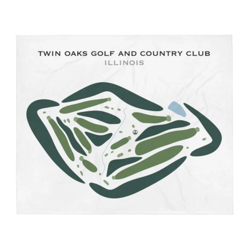 Twin Oaks Golf and Country Club, Illinois - Printed Golf Courses