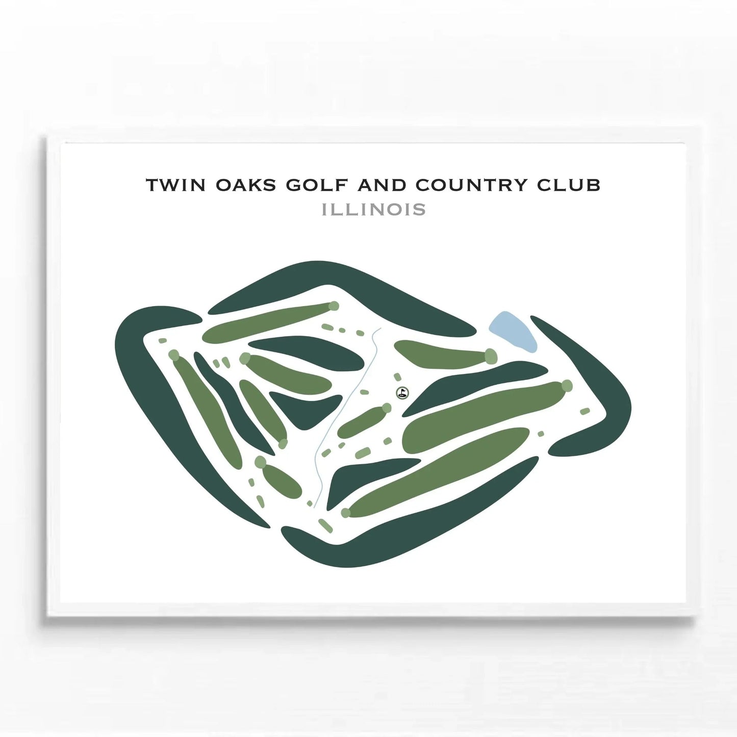Twin Oaks Golf and Country Club, Illinois - Printed Golf Courses