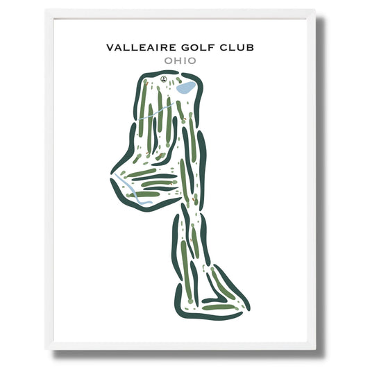 Valleaire Golf Club, Ohio - Printed Golf Courses