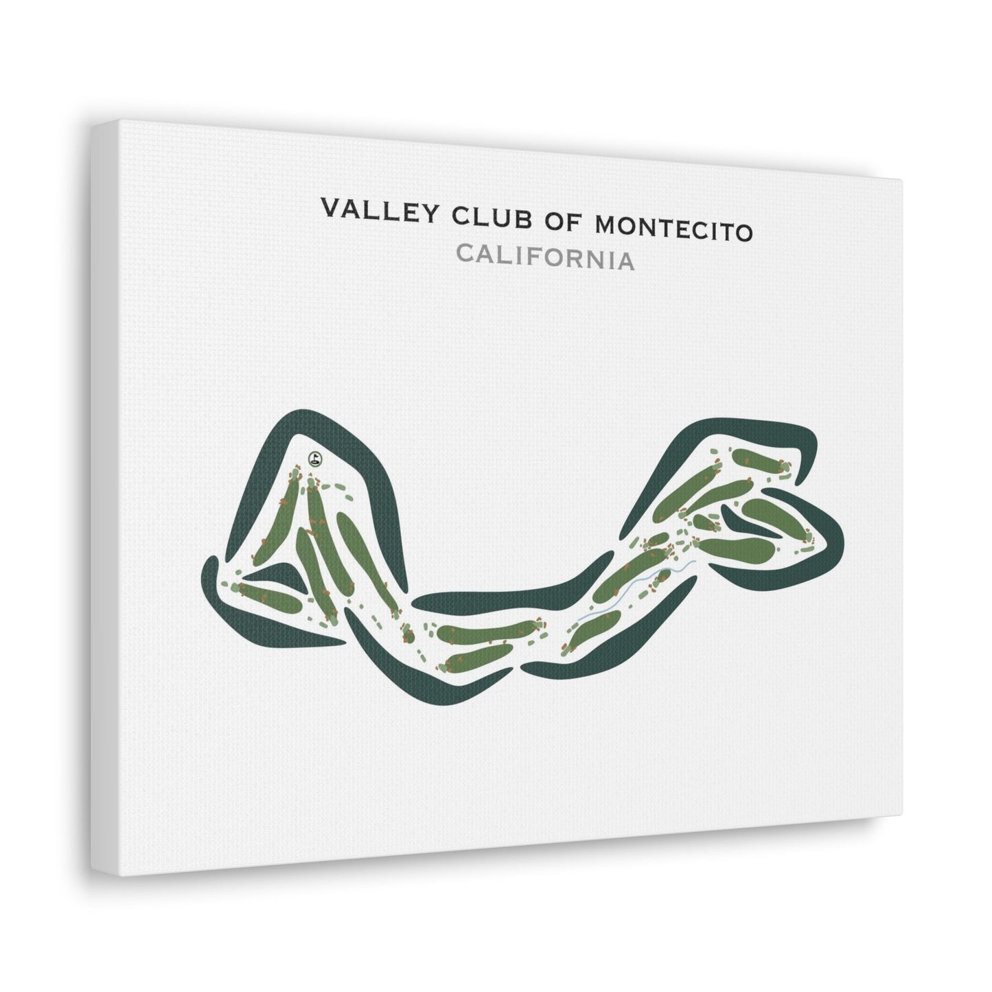 Valley Club of Montecito, California - Printed Golf Courses