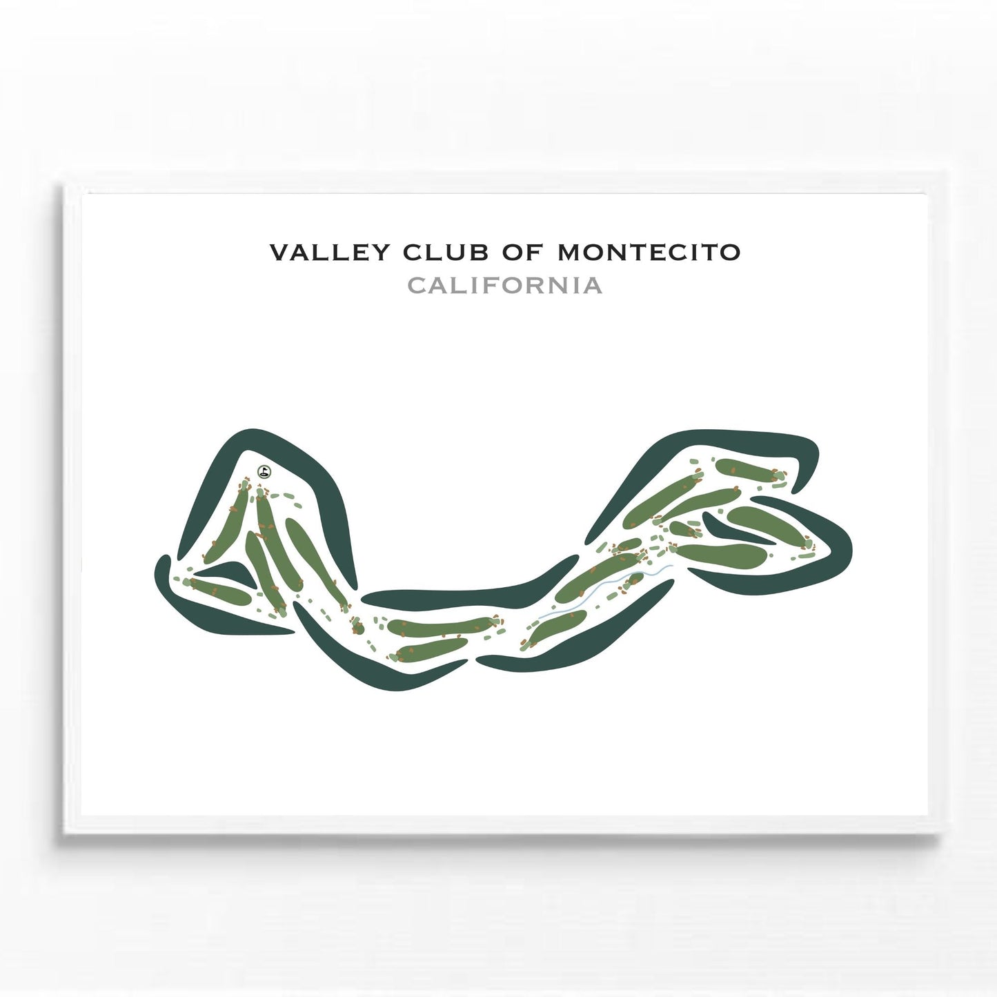 Valley Club of Montecito, California - Printed Golf Courses