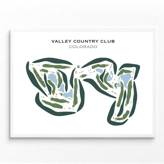 Valley Country Club, Colorado - Printed Golf Courses