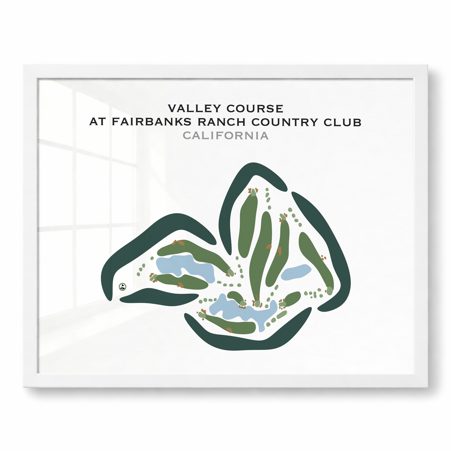 Valley Course at Fairbanks Ranch Country Club, California - Printed Golf Courses