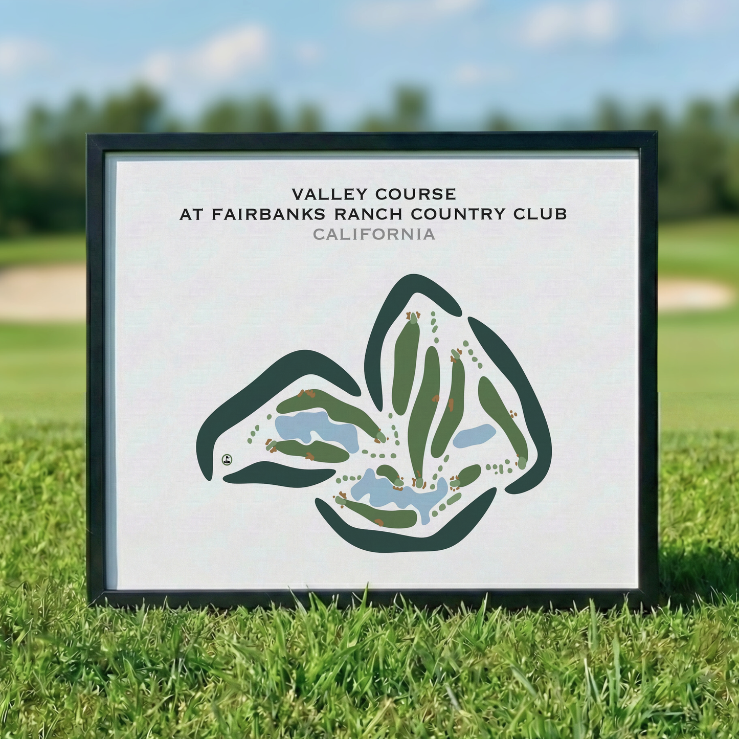 Valley Course at Fairbanks Ranch Country Club, California - Printed Golf Courses