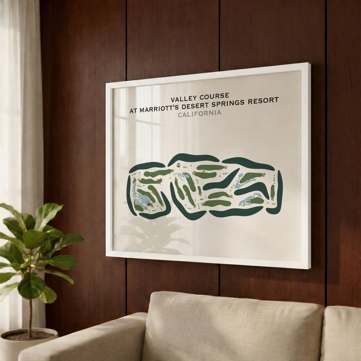 Valley at Marriott's Desert Springs Resort, California - Printed Golf Courses