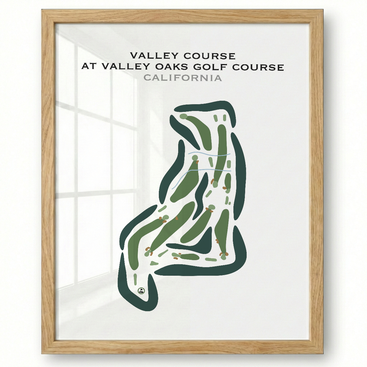 Valley Course at Valley Oaks Golf Course, California - Printed Golf Courses