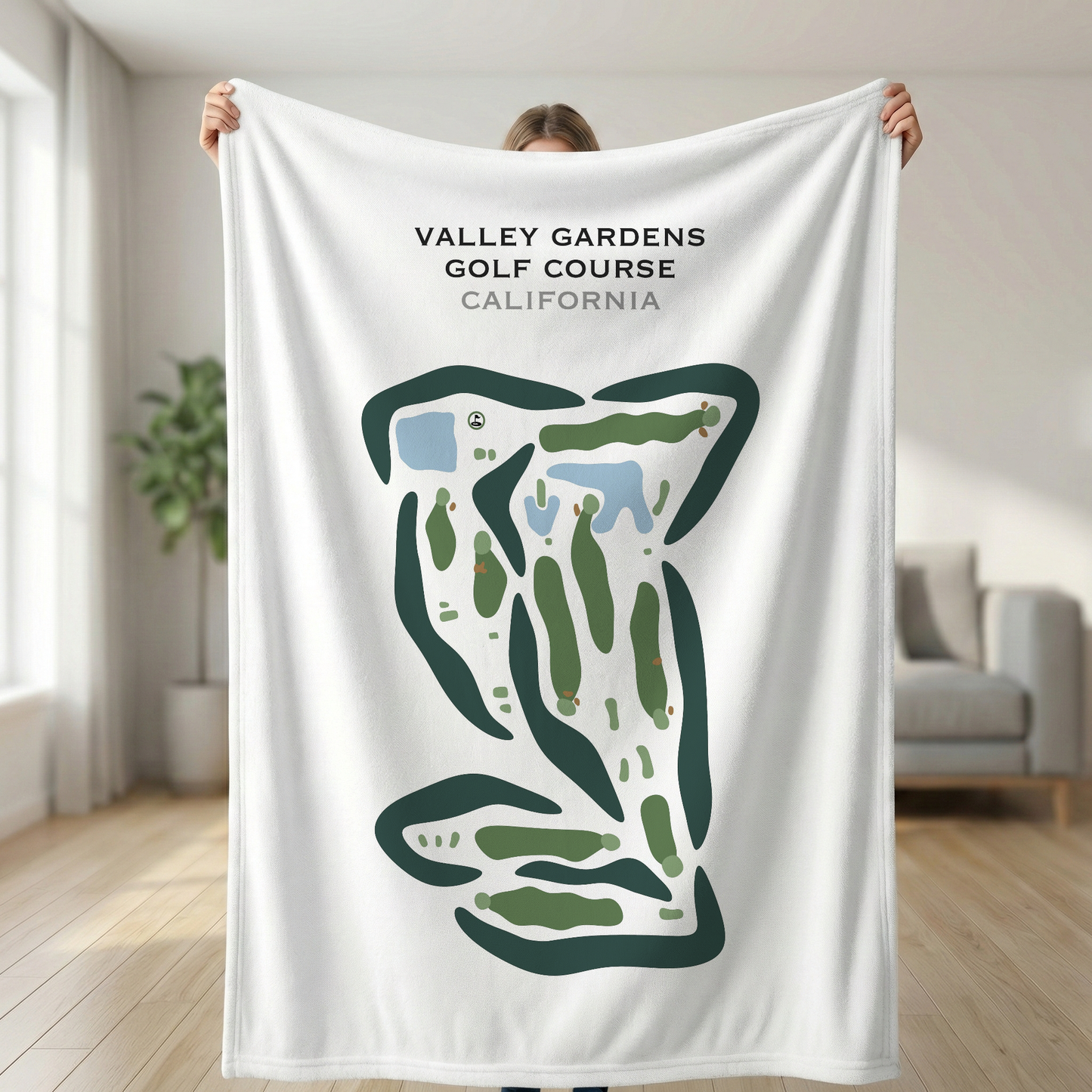 Valley Gardens Golf Course, California - Printed Golf Courses