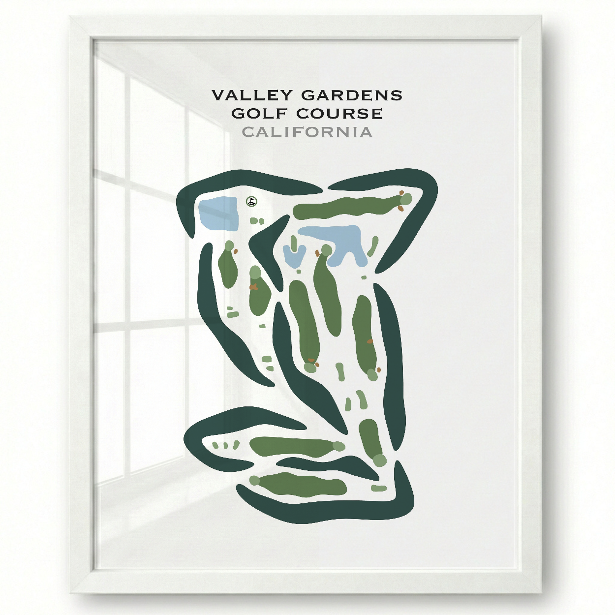 Valley Gardens Golf Course, California - Printed Golf Courses