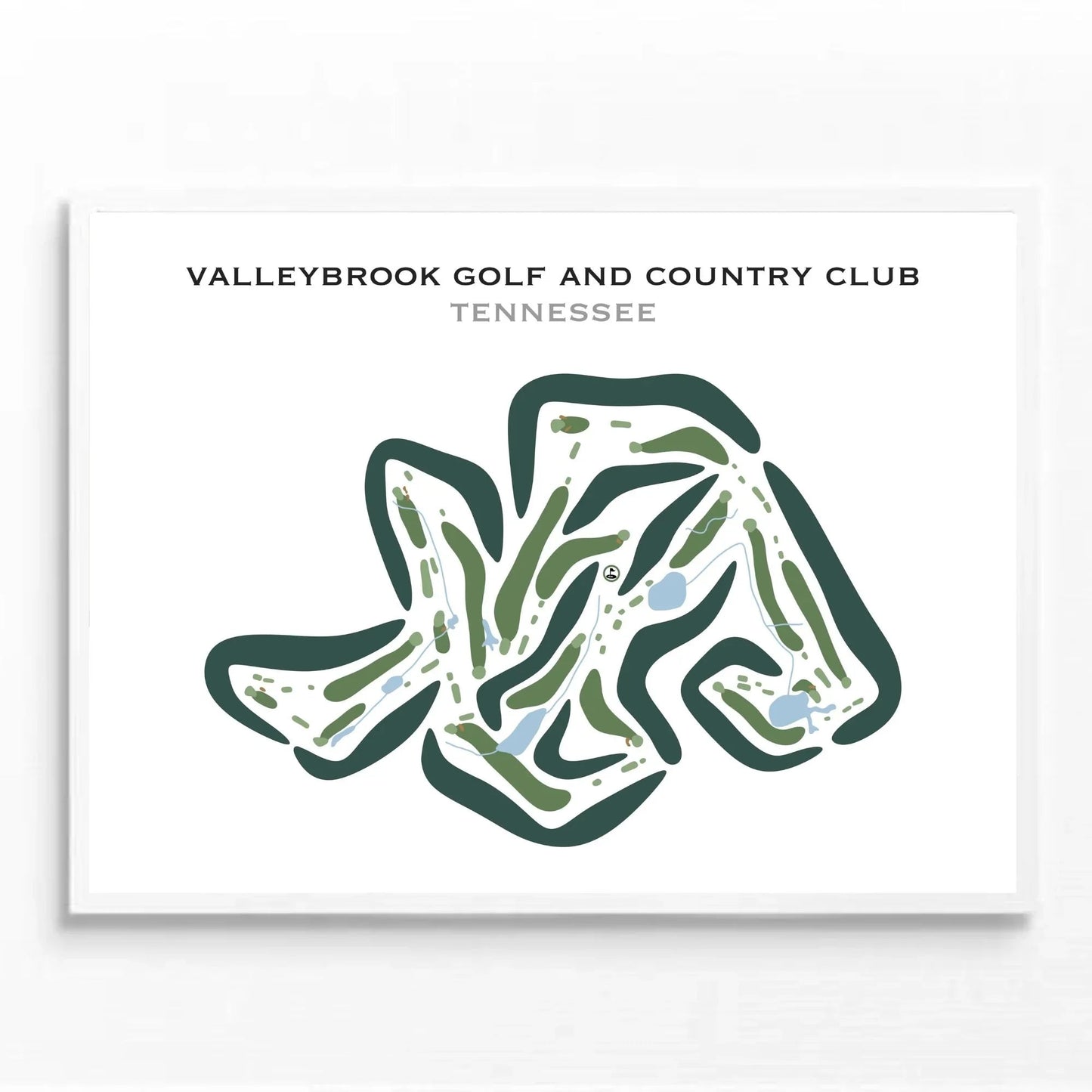 Valleybrook Golf and Country Club, Tennessee - Printed Golf Courses