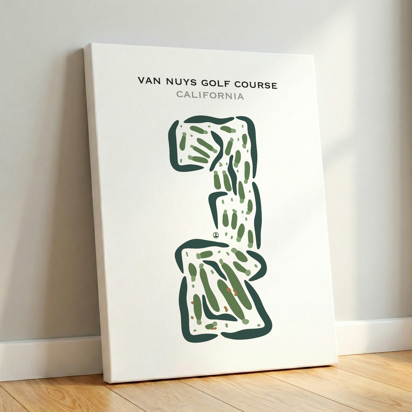 Van Nuys Golf Course, California - Printed Golf Courses