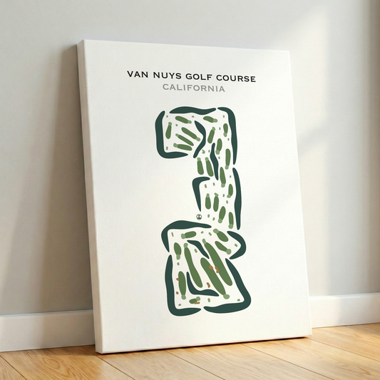 Van Nuys Golf Course, California - Printed Golf Courses