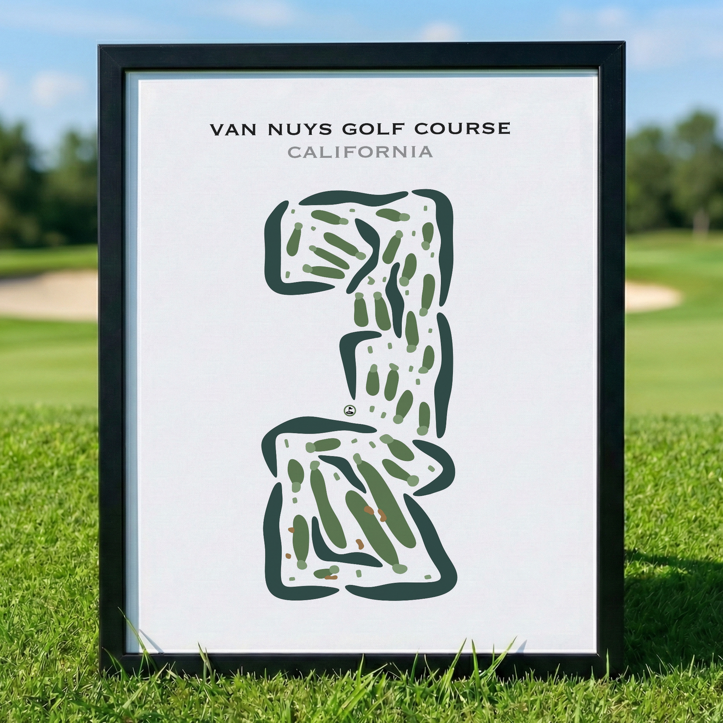 Van Nuys Golf Course, California - Printed Golf Courses