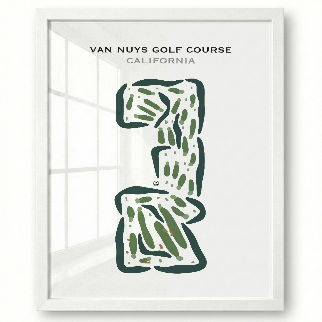 Van Nuys Golf Course, California - Printed Golf Courses
