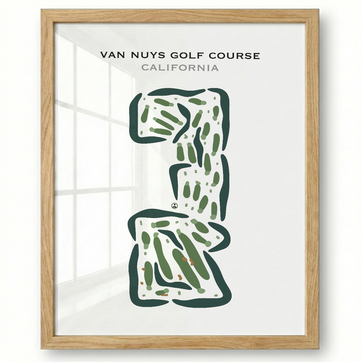 Van Nuys Golf Course, California - Printed Golf Courses