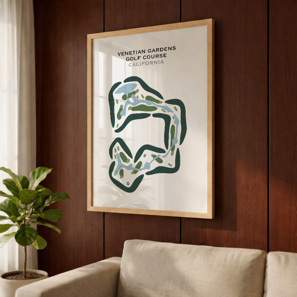 Venetian Gardens Golf Course, California - Printed Golf Courses