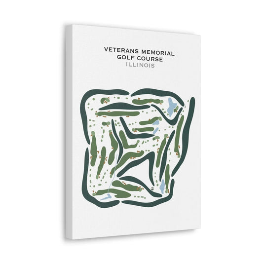 Veterans Memorial Golf Course, Illinois - Printed Golf Course