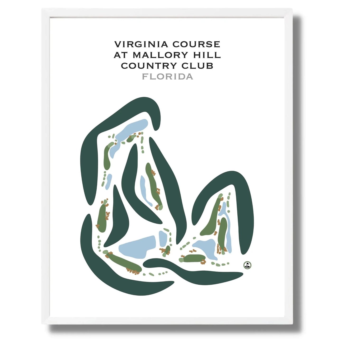 Virginia Course at Mallory Hill Country Club, Florida - Printed Golf Courses