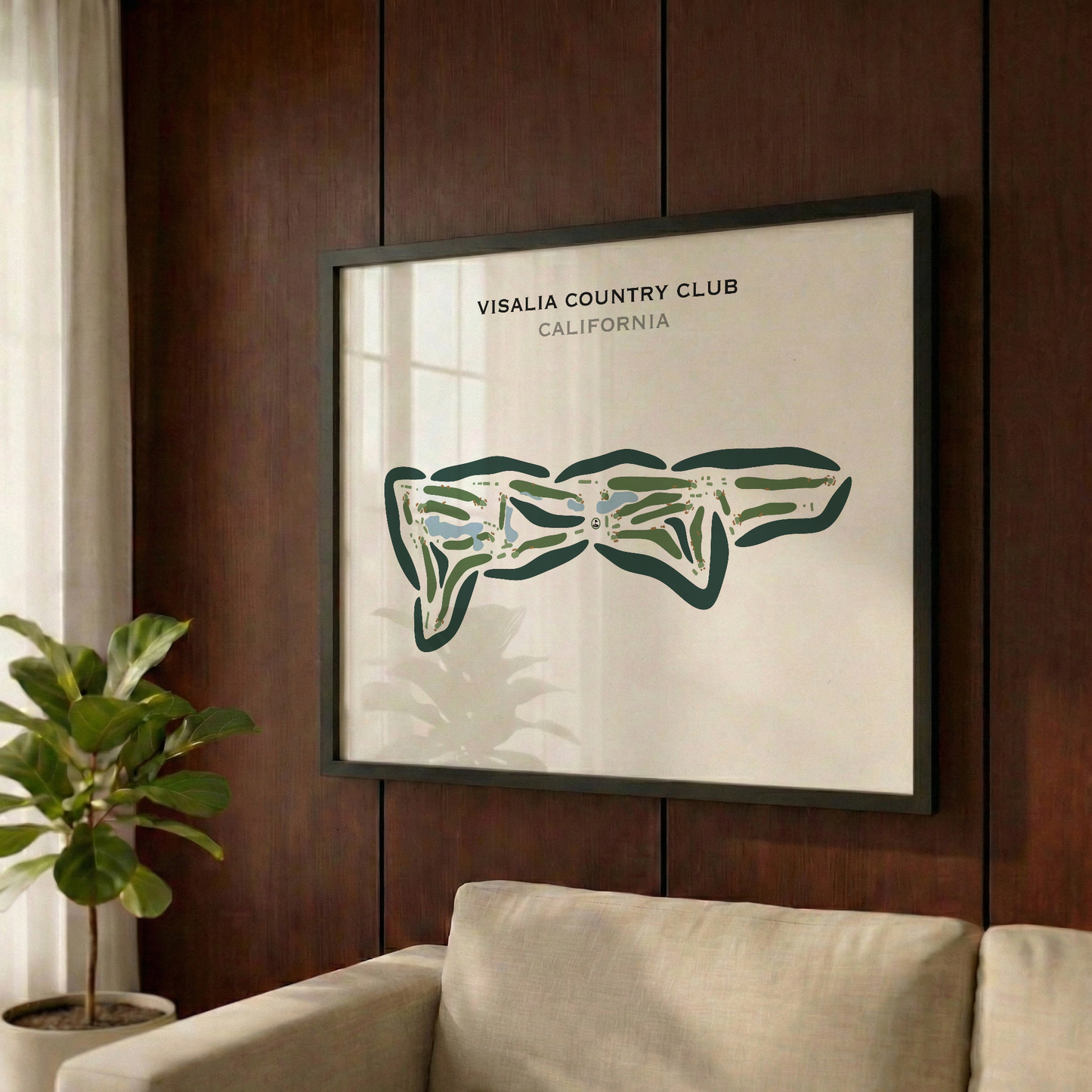 Visalia Country Club, California - Printed Golf Courses