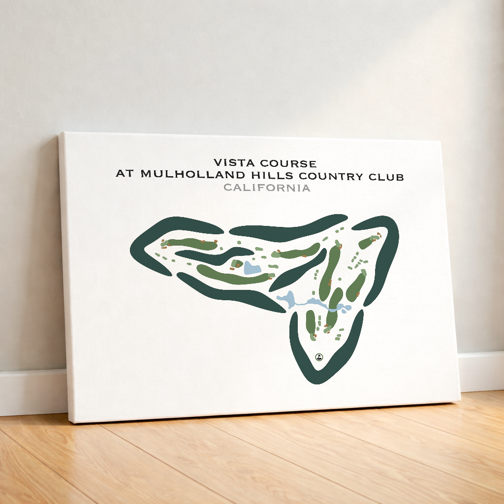 Vista Course at Mulholland Hills Country Club, California - Printed Golf Courses
