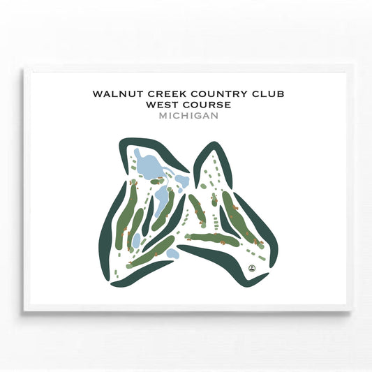 Walnut Creek Country Club, West Course, Michigan - Printed Golf Courses