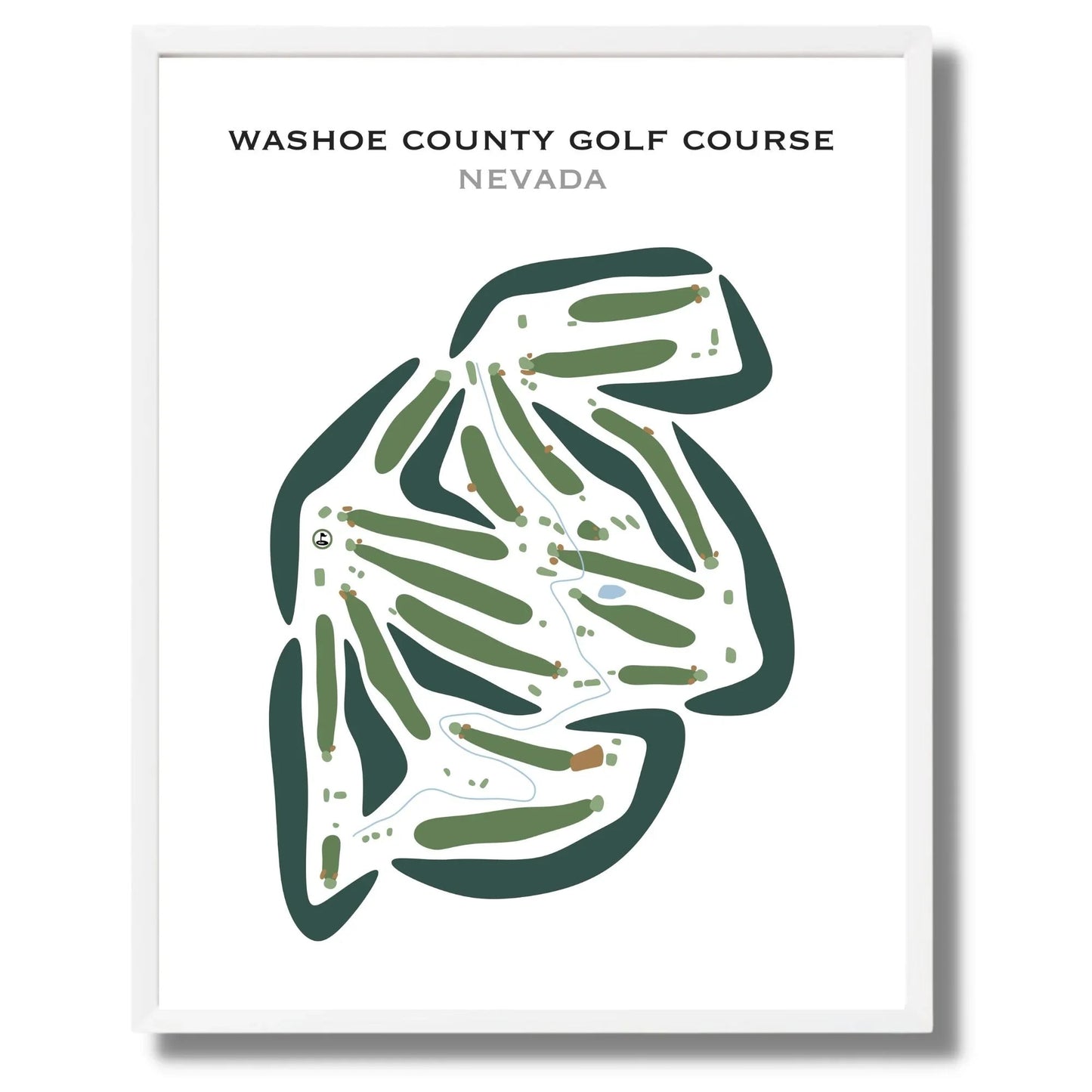 Washoe County Golf Course, Nevada - Printed Golf Courses