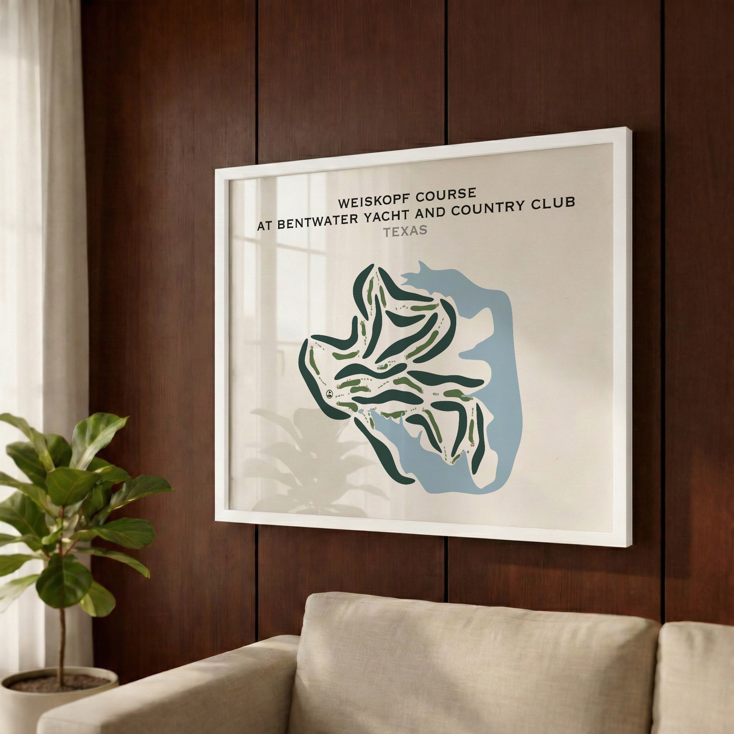 Weiskopf Course at Bentwater Yacht & Country Club, Texas - Printed Golf Courses