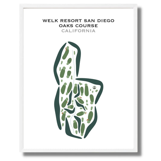 Welk Resort San Diego - Oaks Course, California - Printed Golf Courses