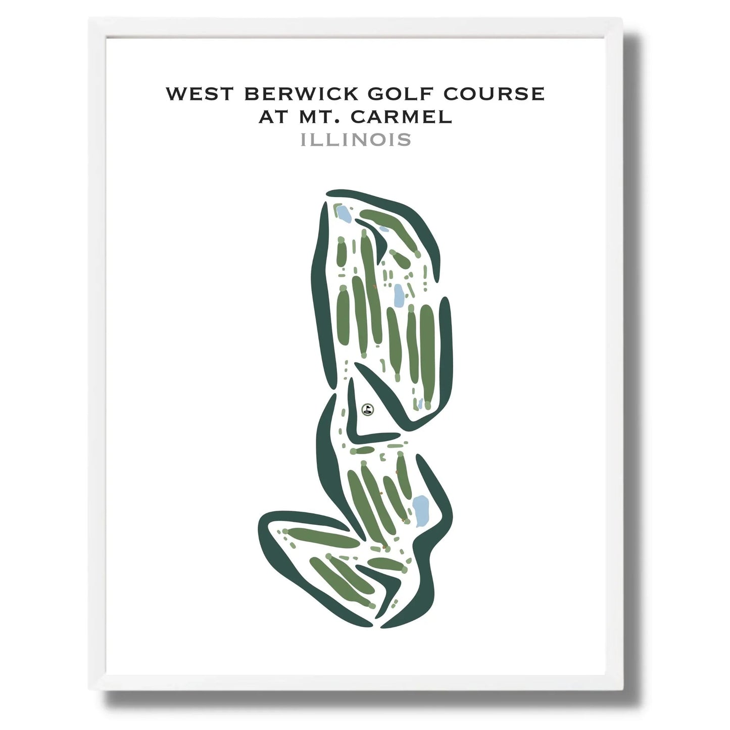 West Berwick Golf Course at Mt. Carmel, Illinois - Printed Golf Courses