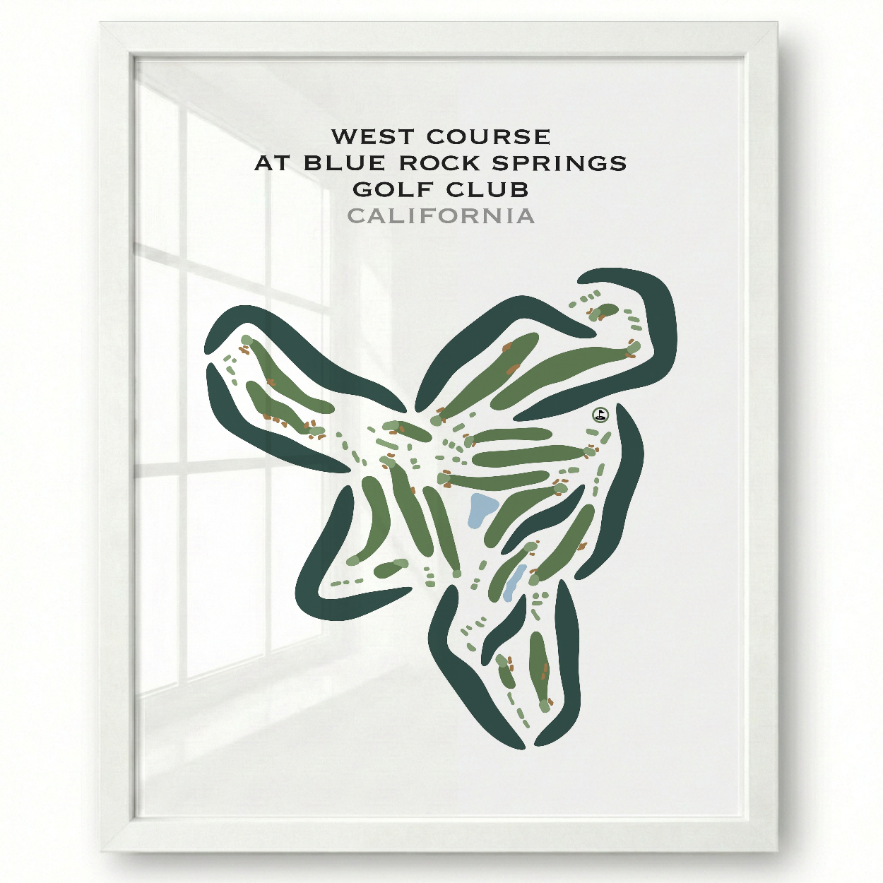 West Course at Blue Rock Springs Golf Course, California - Printed Golf Courses