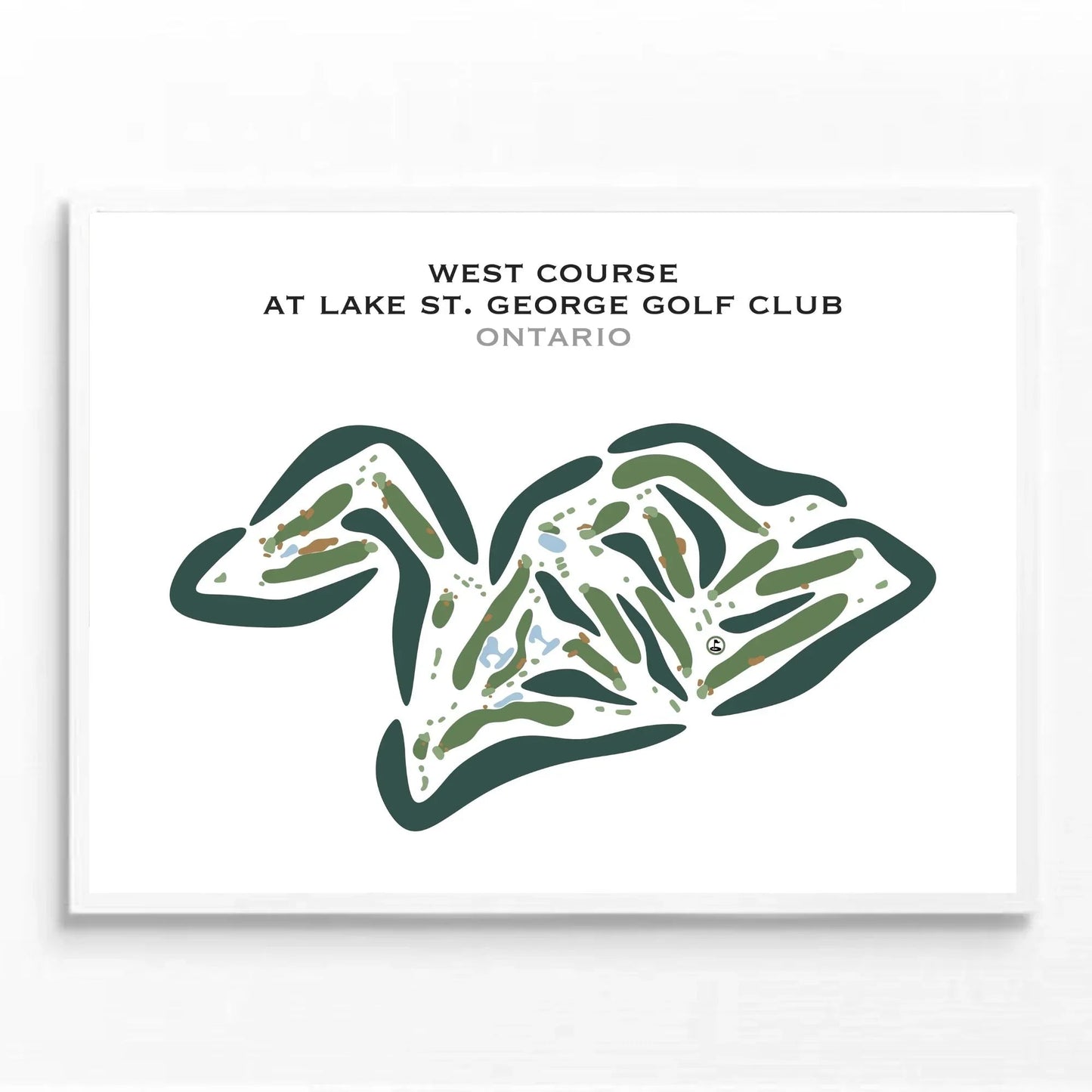 West Course at Lake St. George Golf Club, Ontario, Canada - Printed Golf Courses